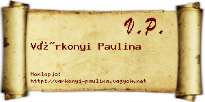 Várkonyi Paulina névjegykártya
